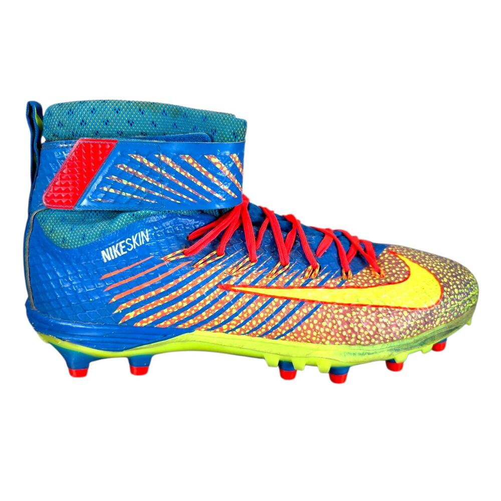 Nike Lunarbeast Elite TD Nikeskin Blue Red Mens Football Cleats Size 11.5‎ - Picture 5 of 12